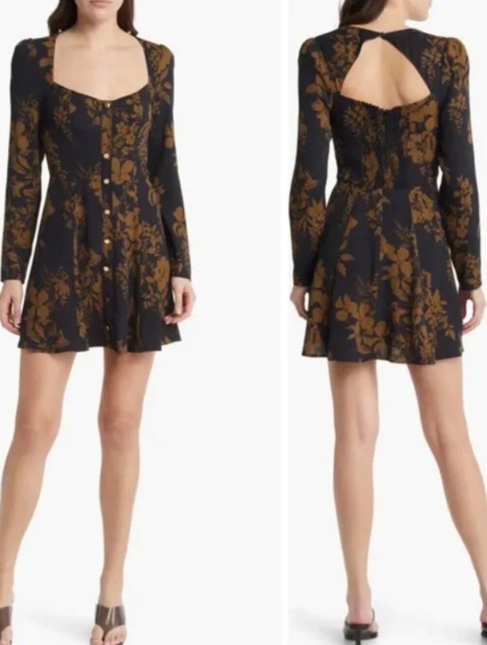 Reformation Indira Cut-out Crepe Mini